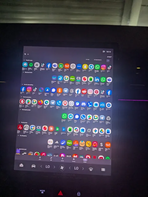 App Store on a Jaecoo J5 infotainment screen.